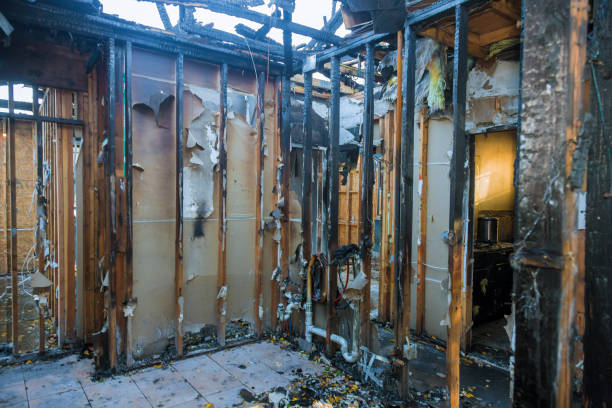 Professional Emergency Fire Damage Restoration technician working in Spring Park, MN